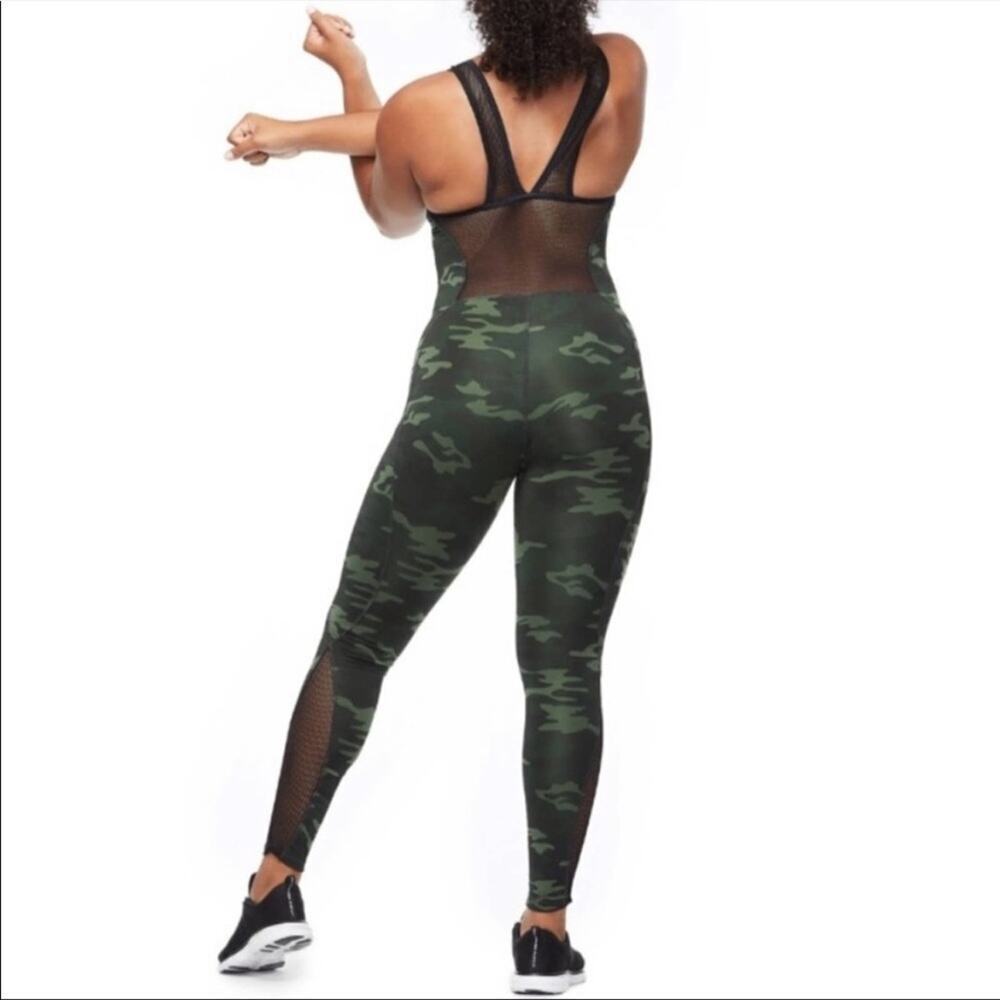 🆕 Good American The Curvse sculpt jumpsuit in green camo print 2XL - Picture 2 of 6